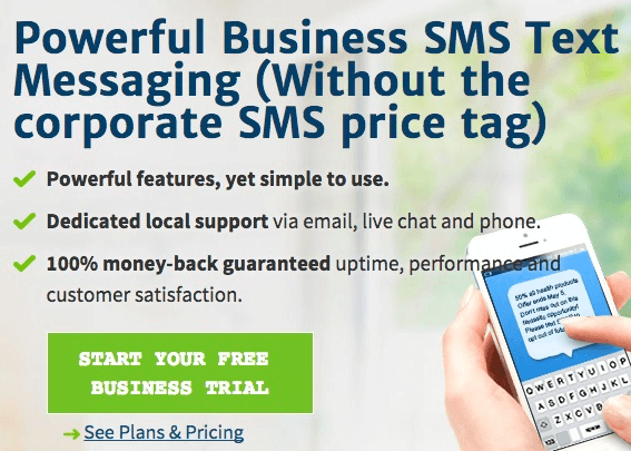 Direct SMS - example of generating qualified leads