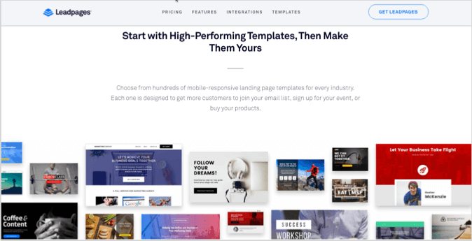 LeadPages 4 landing page example