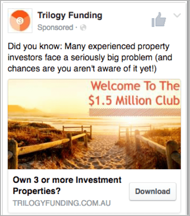 Trilogy ad one - facebook ads case study