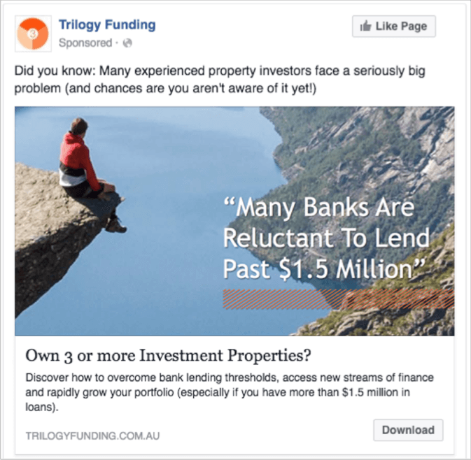 Trilogy ad two - facebook ads case study
